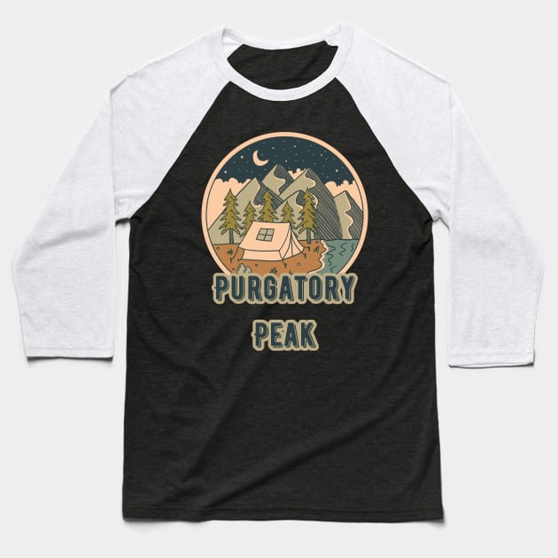 Purgatory Peak Baseball T-Shirt by Canada Cities